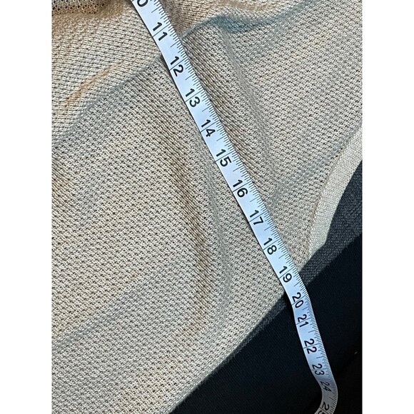 Banana Republic Small Beige Knit Sleeveless Cardigan Vest Pockets Waterfall - Picture 8 of 9